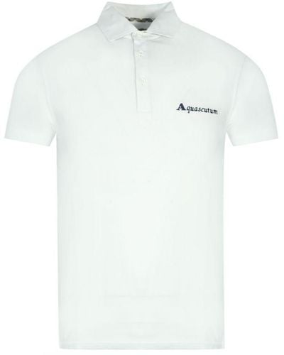 Aquascutum Signature-logo Wit Poloshirt