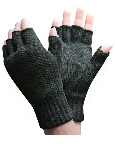 Heat Holders Thermische Vingerloze Handschoenen - Khaki Green - Zwart