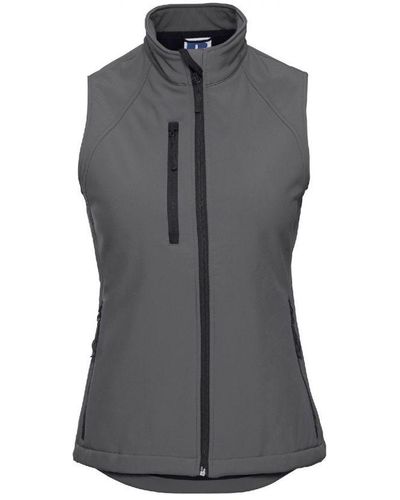 Russell Ladies/ Soft Shell Breathable Gilet Jacket (Titanium) - Grey