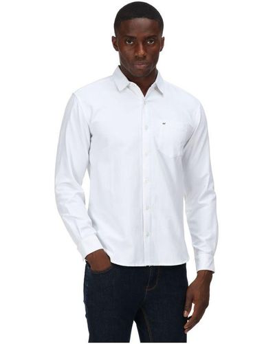 Regatta Brycen Oxford Long-Sleeved Shirt () Cotton - White