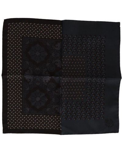 Dolce & Gabbana Zijden Pochet Zakdoek Met Veelkleurig Patroon - Zwart