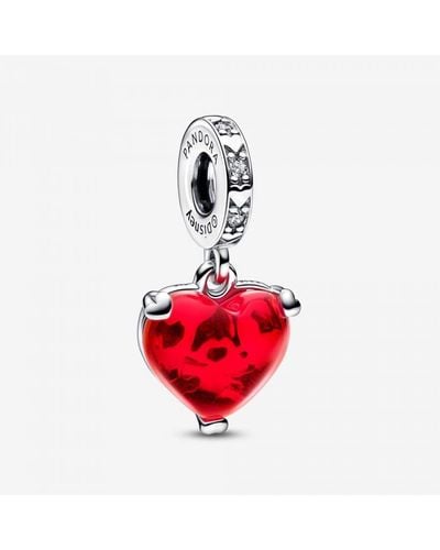 PANDORA 'Disney Mickey Mouse & Minnie Mouse' 925 Sterling Charm - Red