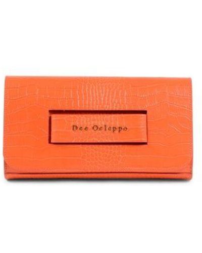 Dee Ocleppo Everything Clutch Orange Leather