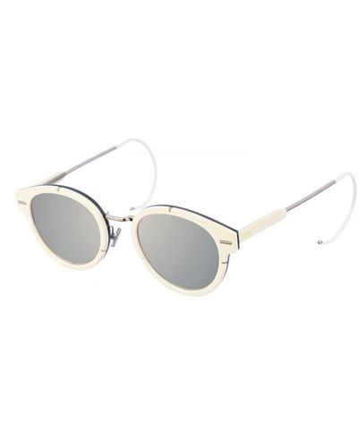 Dior Magnitude Round Shape Acetate Sunglasses - White