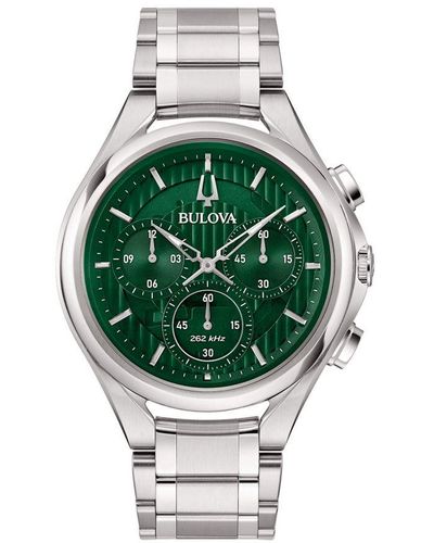 Bulova Curv Watch 96A297 Stainless Steel (Archived) - Green