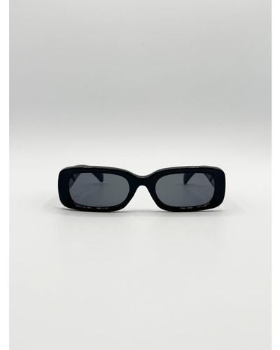 SVNX Thin Rectangular Sunglasses - White