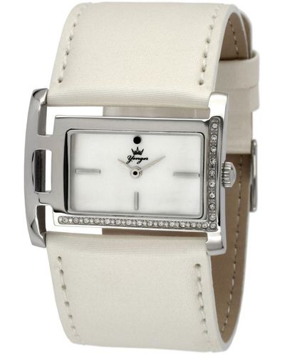Yonger & Bresson And Bresson Leather Watch With Bezel - Grey