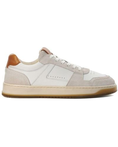 Dune Tylor - Leather Lace-up Trainers Leather - White