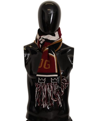 Dolce & Gabbana Veelkleurige Wol Gebreide Dg King Sjaal Wrap Sjaal - Meerkleurig