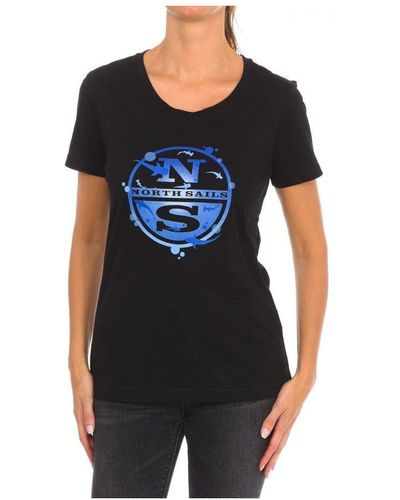North Sails Womenss Short Sleeve T-Shirt 9024340 - Black