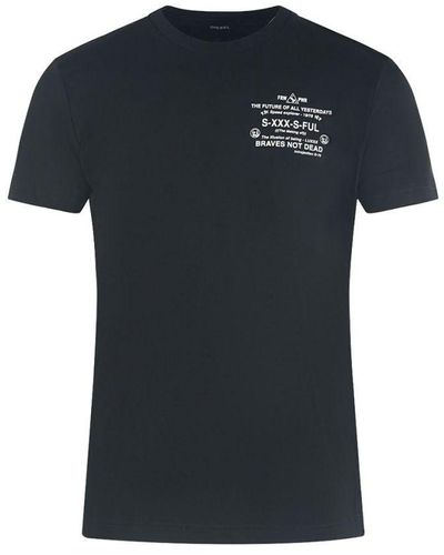 DIESEL The Future Of All Yesterdays Logo Black T-shirt - Zwart