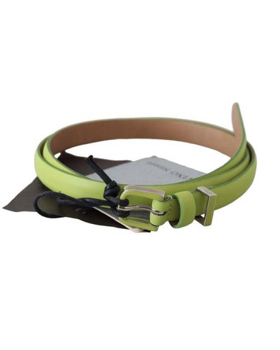 Ermanno Scervino Green Leather Chartreuse Silver Green Belt