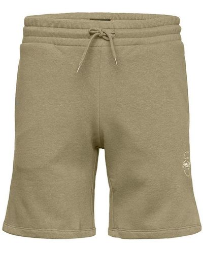 Jack & Jones Shorts Regular Fit Basic Cotton Blended Sweat Dusty - Green