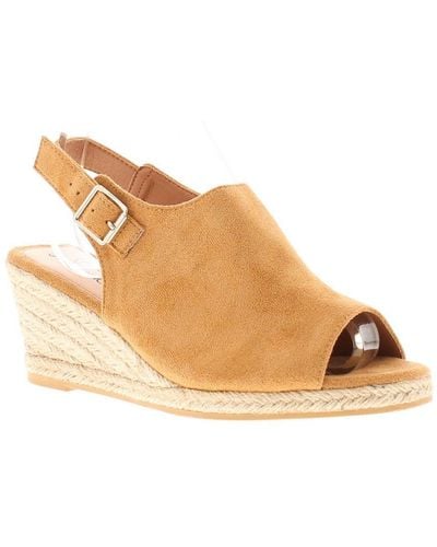 Apache Wedge Sandals Inci Buckle - Natural