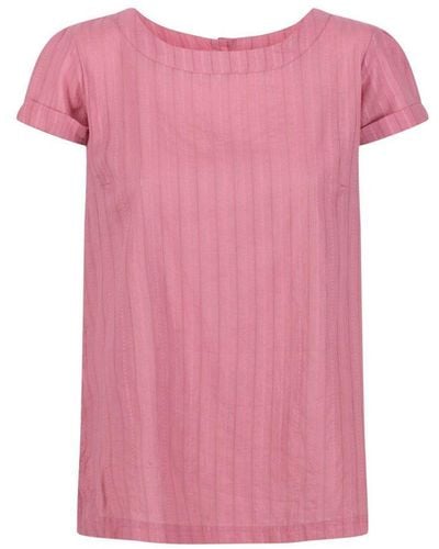 Regatta Jaelynn Dobby Katoenen T-shirt (heather Rose) - Roze