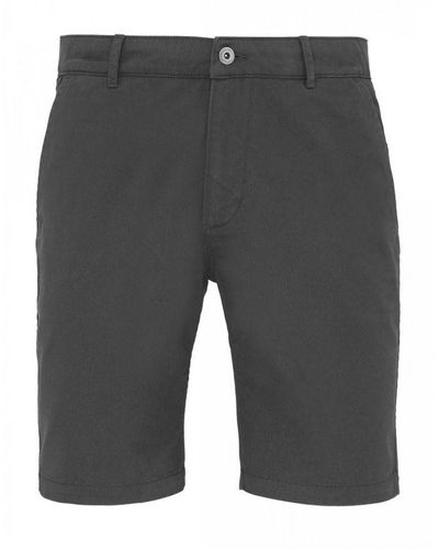 Asquith & Fox Casual Chino Shorts (Slate) - Grey