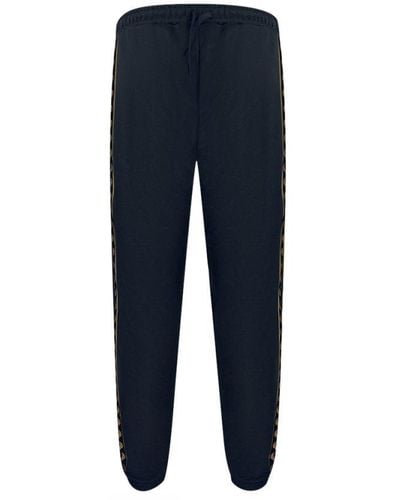 Fred Perry Perryt2517 102 Black Track Trousers Cotton - Blue