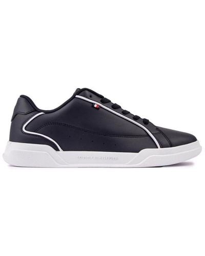 Tommy Hilfiger Lo Cup Leather Sneakers - Blauw