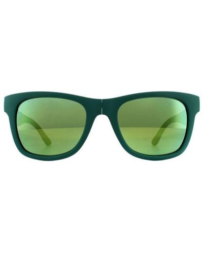 Lacoste Rectangle Folding Matt Sunglasses - Green
