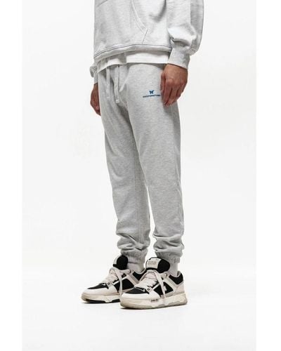 Good For Nothing Grey Cotton Blend Slim Fit Jogger - White