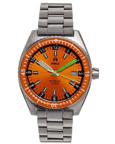 Shield Nitrox Automatic Bracelet Watch W/Date - Orange