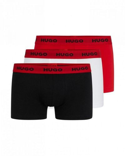 HUGO Triple Pack Trunks - Red
