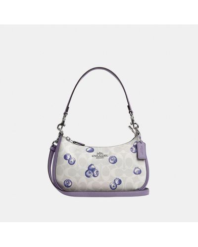 COACH Teri Shoulder Bag With Leather Strap - White