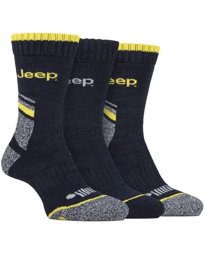 Jeep Heavy Duty Work Socks With Arch Support - Blue