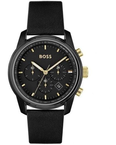 BOSS Accessories Hugo Trace Black Dial Watch