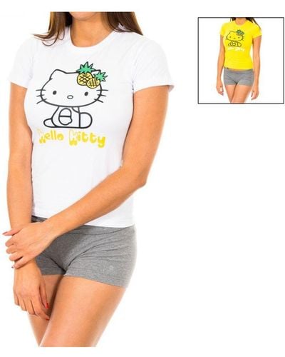 Disney Pack-2 T-shirts Korte Mouwen Hello Kitty 102 - Blauw