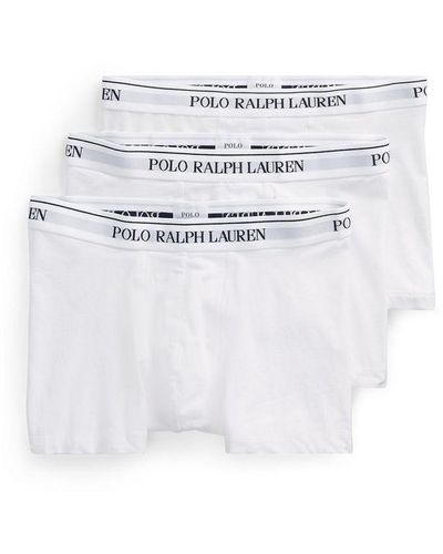 Polo Ralph Lauren 3 Pack Classic Trunks Cotton - White