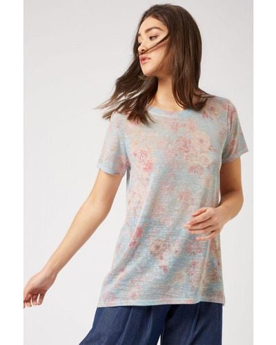 James Lakeland Roses Print T-Shirt - Grey