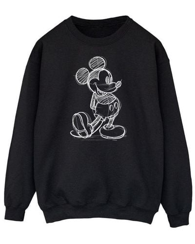Disney Mickey Mouse Sketch Kick Sweatshirt () - Black