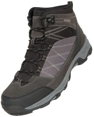 Mountain Warehouse Ladies Rapid Suede Waterproof Walking Boots () - Grey