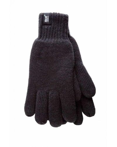 Heat Holders Fleece Lined Warm Gloves For Winter - Blue