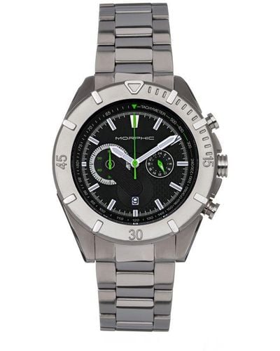 Morphic M94 Series Chronograph Bracelet Watch W/date Stainless Steel - Grey