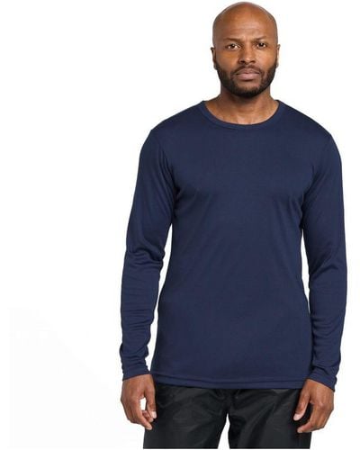 Peter Storm Long Sleeve Thermal Crew Baselayer, Travel Essentials - Blue