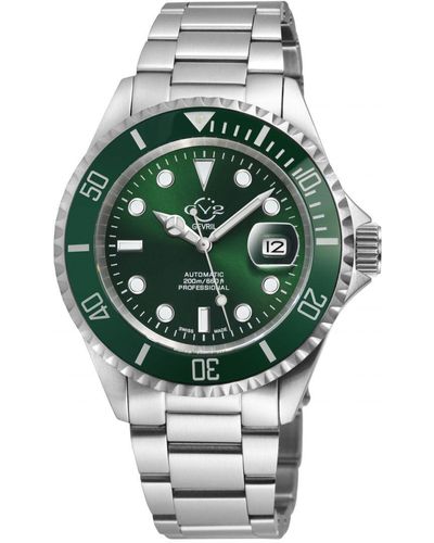 Gv2 By Gevril Liguria Green Dial Stainless Steel Swiss Automatic Watch