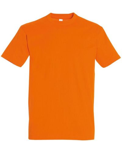 Sol's Imperial Heavyweight Short Sleeve T-Shirt () Cotton - Orange