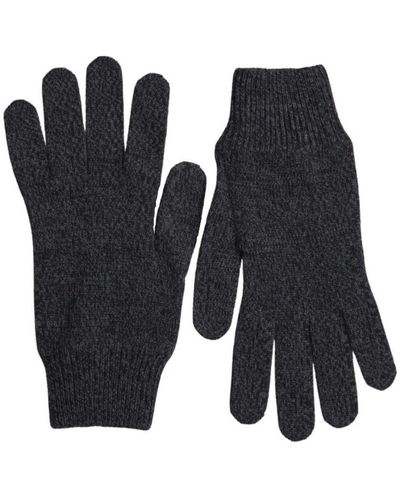 Dolce & Gabbana Virgin Wool Knit Hands Mitten Gloves - Black