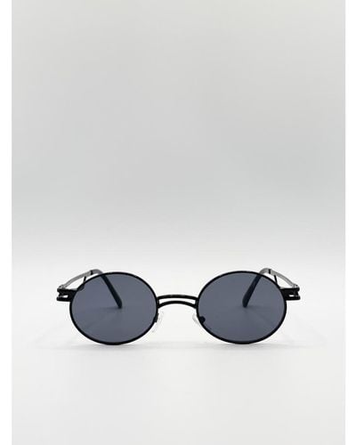 SVNX Retro Round Sunglasses - White