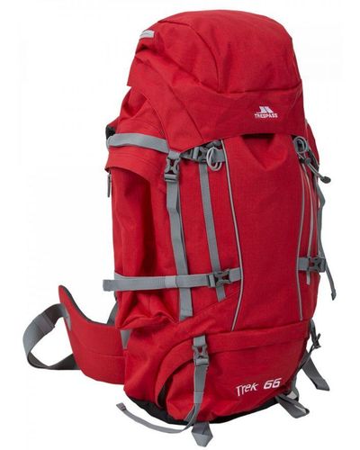 Trespass Trek 66 Backpack/Rucksack (66 Litres) - Red