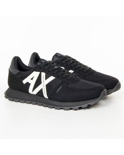 Armani Exchange Mandje Homme Originele Axe Sneaker - Zwart