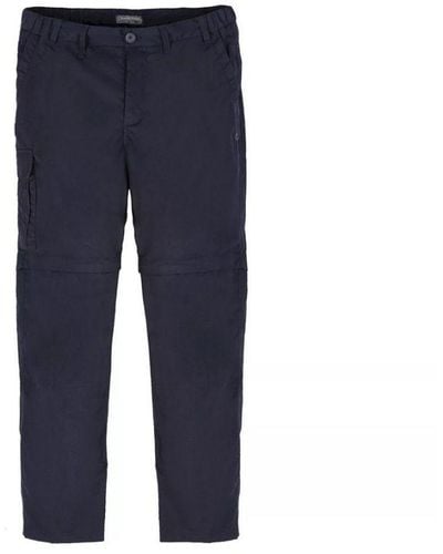 Craghoppers Expert Kiwi Convertible Tailored Trousers - Blue
