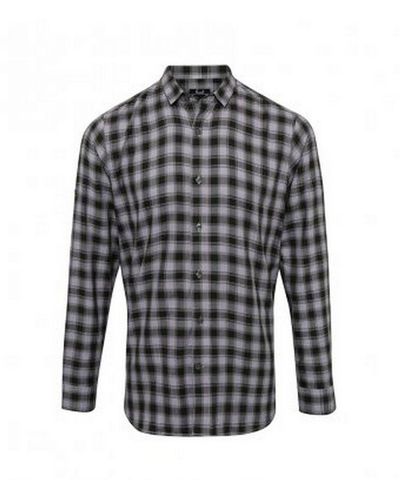 PREMIER Mulligan Check Long Sleeve Shirt (Steel/) - Grey