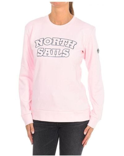 North Sails Dames Sweatshirt Met Lange Mouwen En Ronde Hals 9024210 - Roze
