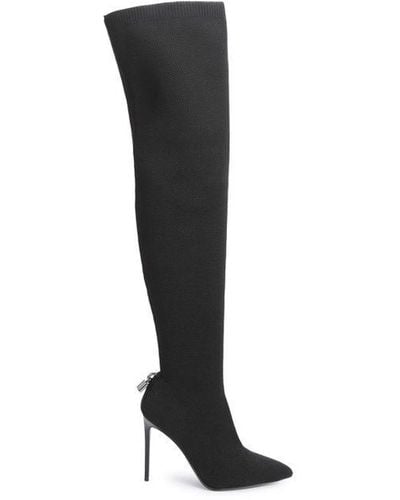 Carvela Kurt Geiger Vixen Over The Knee Boots Fabric - Black