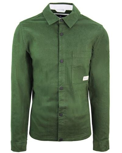 Ben Sherman Trucker Shirt Jacket Cotton - Green