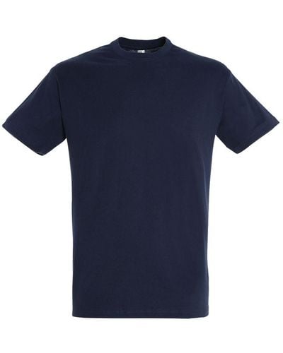 Sol's Regent T-shirt Met Korte Mouwen (franse Marine) - Blauw