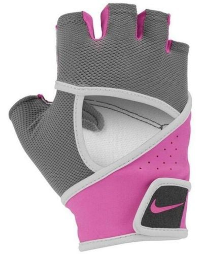 Nike Ladies Gym Premium Sport Fingerless Gloves (Pewter/Pinksicle)